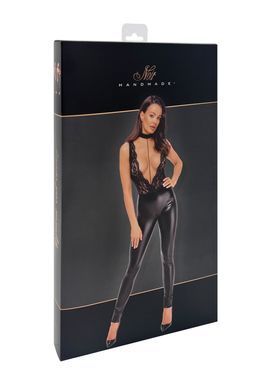 Комбинезон Noir Handmade F298 Libido, XL, под латекс, кружевной верх, чокер, съемные бусы, доступ SX0228 фото
