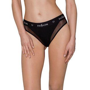 Трусики с прозрачной вставкой Passion PS002 PANTIES XL, black SO4194 фото