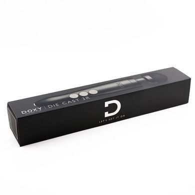Вибромассажер DOXY Die Cast 3R - Matte Black, очень мощный, перезаряжаемый, металлический корпус SO8024 фото