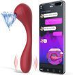 Вакуумний вагінально-кліторальний стимулятор Magic Motion Bobi Red, керування зі смартфона SO5745 фото 8