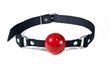Кляп силіконовий Feral Feelings Silicon Ball Gag Black/Red, чорний ремінець, червона кулька SO8266 фото 2
