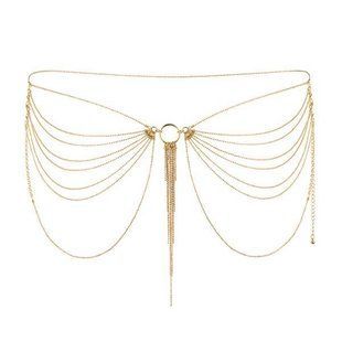 Ланцюжок на трусики або ліф Bijoux Indiscrets MAGNIFIQUE Waist Chain - Gold, прикраса на тіло SO2660 фото