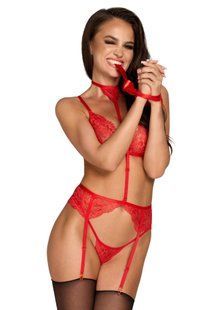 Комплект Kissable Bondage Kiss Set Red L/XL SX1963 фото