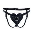 Трусики Сердце для страпона из натуральной кожи Feral Feelings - Hearts Strap-on Belt Black SO9417 фото 4