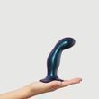 Дилдо Strap-On-Me DILDO PLUG SNAKY METALLIC BLUE, розмір M, діаметр 4 см, ввідна довжина 15,3 см SO6825 фото 6