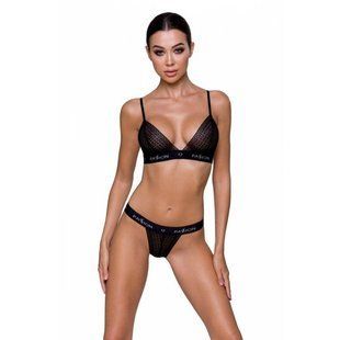 Комплект белья Passion Exclusive GLAMISS SET S/M, black PS27102 фото