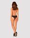 (SALE) Кружевные трусики с заниженной талией Obsessive Estiqua panties M/L, черные SO7261 фото 4