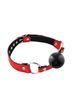 Кляп Fetish Tentation Premium Leather gag with silicone ball Red SX1100 фото 2
