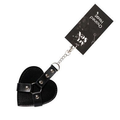 Брелок на карабине для ключей Art of Sex Chained Heart, Черный SX2243 фото