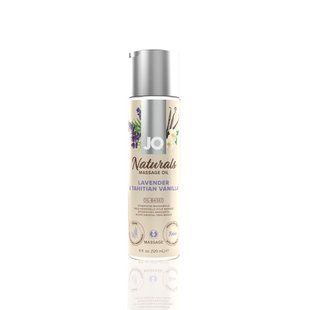 Масажна олія JO Naturals Massage Oil Lavender&Vanilla з натуральними ефірними оліями (120 мл) SO6165 фото